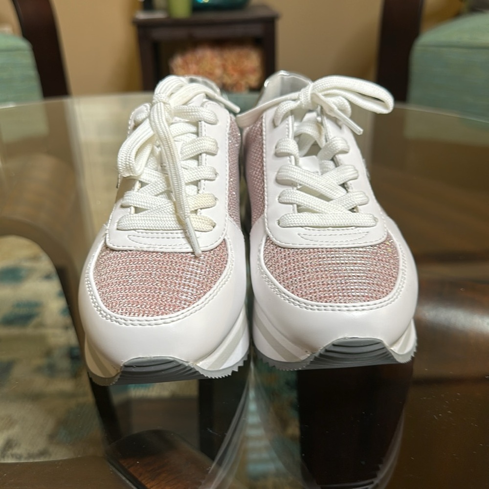 New Monique Pink Glitter‎ Chain Mesh Trainer size 5 - Picture 10 of 14